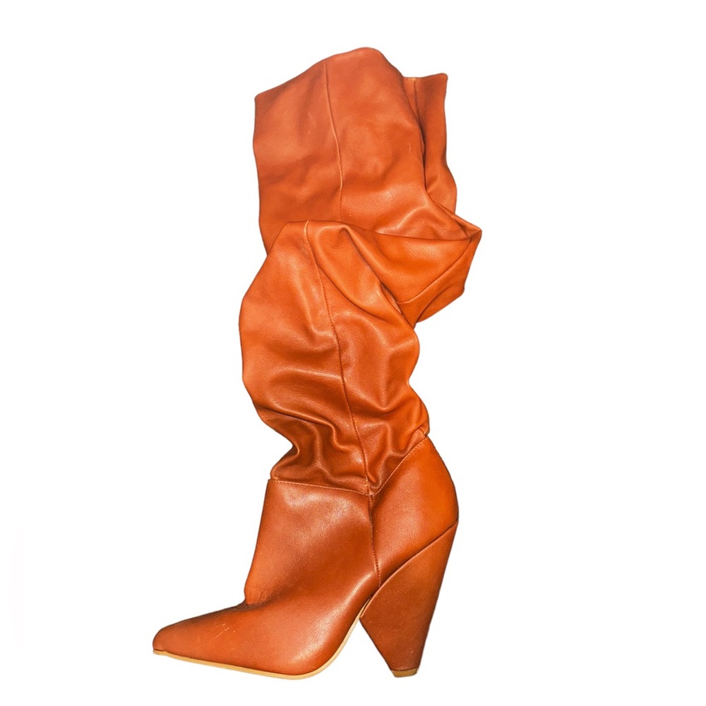 Ruched Leather boots